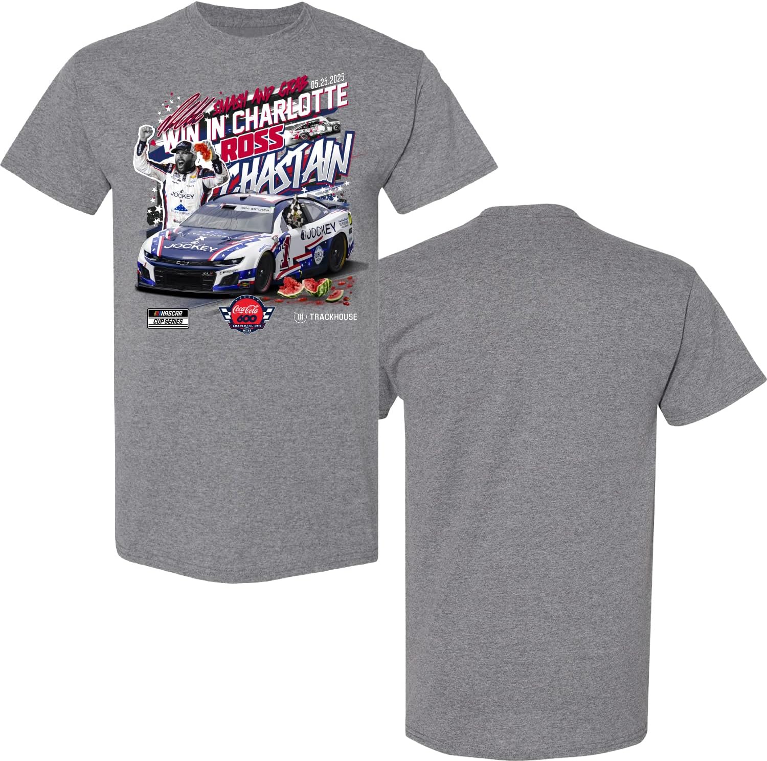 Ross Chastain #1 NASCAR 2025 Smash and Grab Charlotte 600 Winner 5.25.25 Win T-Shirt