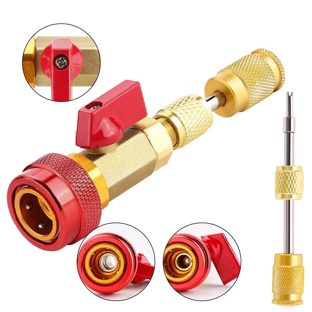 Kit D'outils Pour Valves De Climatisation R134A/R1234YF - Extracteur Et Poseur De Noyaux De Valve, Pour Voiture Et Maison
