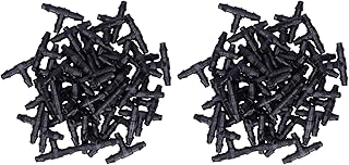 TOPINCN Conector em T 100 peças, conector de mangueira 4/7, conectores farpados, acessórios de irrigação por gotejamento de água, acessórios de irrigação de jardim para irrigação de micro irrigação de irrigação