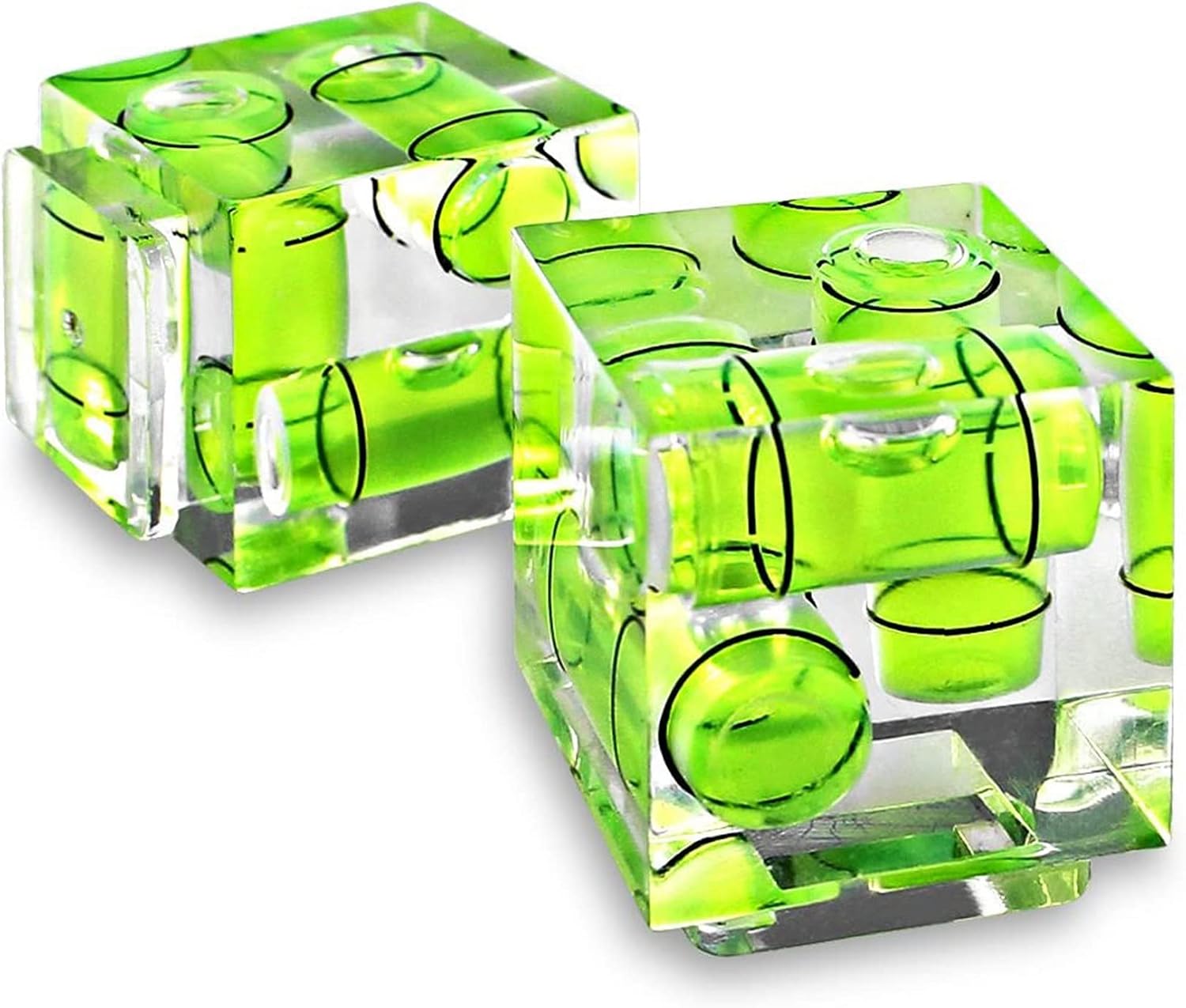 Triple 3 Hot Shoe Bubble Spirit Level Compatible for DSLR Camera (2 Pack)