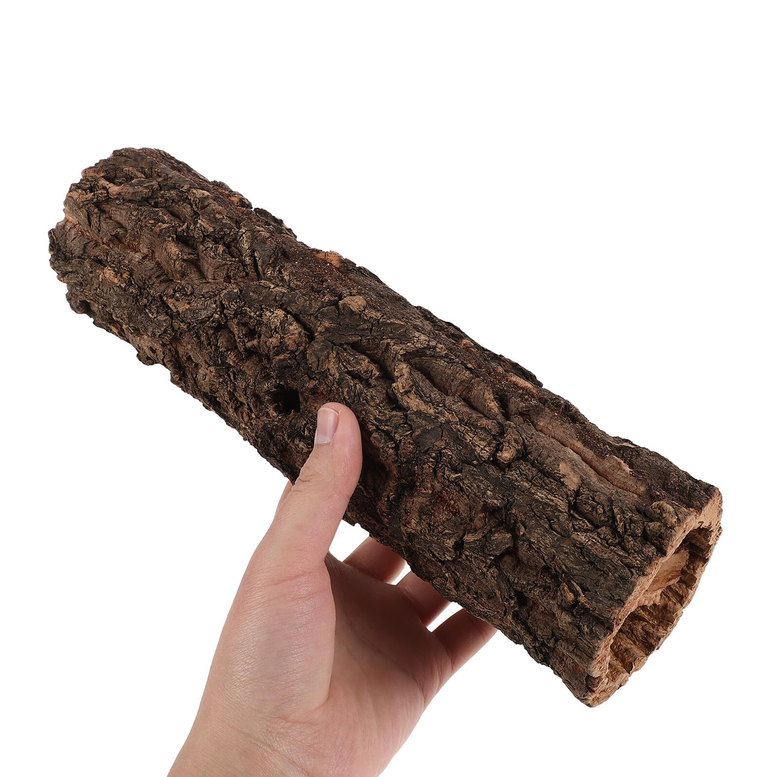 Hohopeti Escondite para Reptiles Cueva Tronco Natural Diámetro 7,5 Cm Altura 30 Cm Decoración Selva Tropical Refugio para Lagartos Serpientes Tortugas y Arañas Zona de Descanso y Trepado