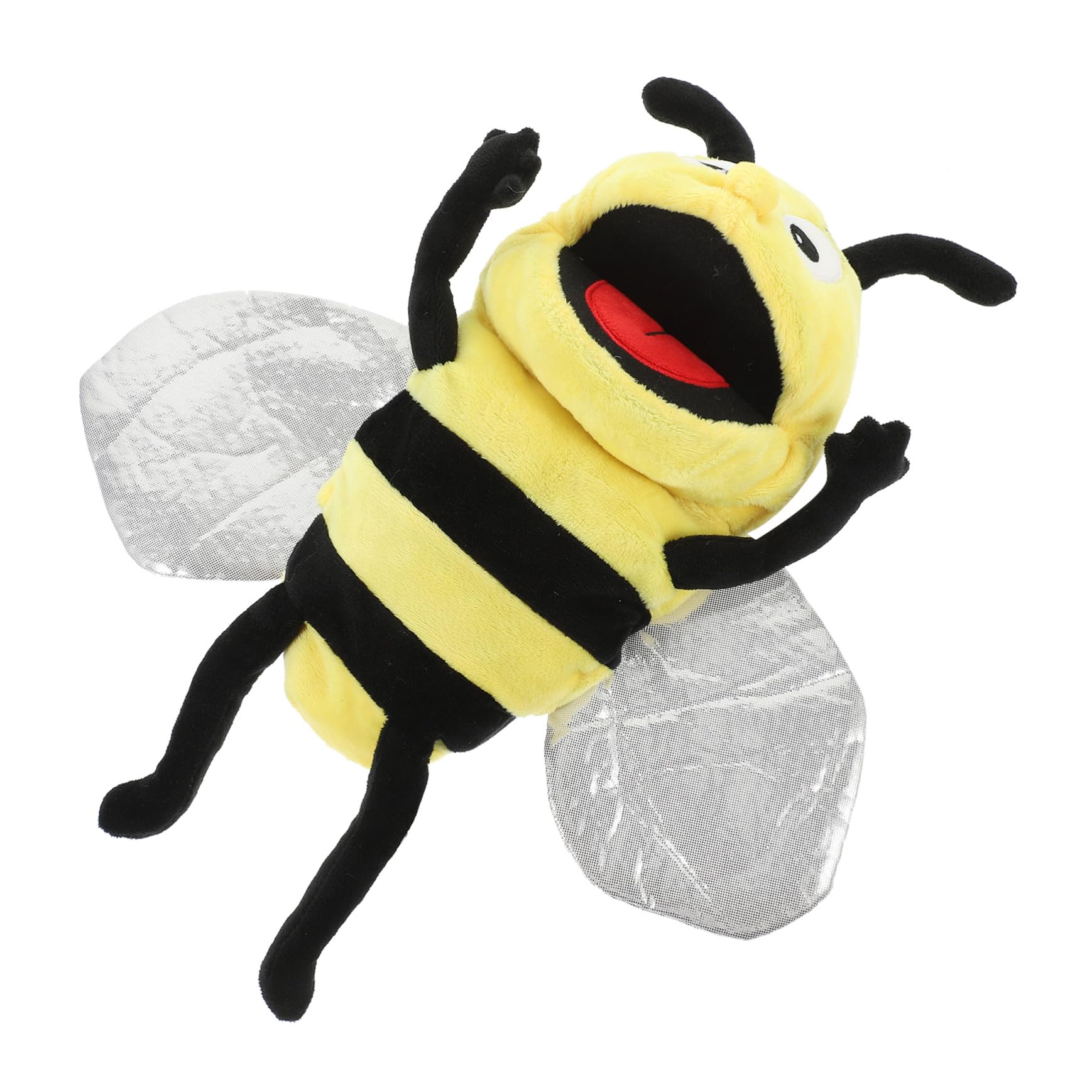 Mikinona Marioneta de Mano Interactiva para Contar Cuentos y Comunicación Emocional de Abeja de Felpa Algodón PP, Juguete Suave en Niños y Adultos