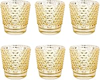 Vista 10 de Koyal Wholesale 6 portavelas votivas transparentes a granel, portavelas de vidrio de punto elevado, soporte de vidrio de leche transparente a granel