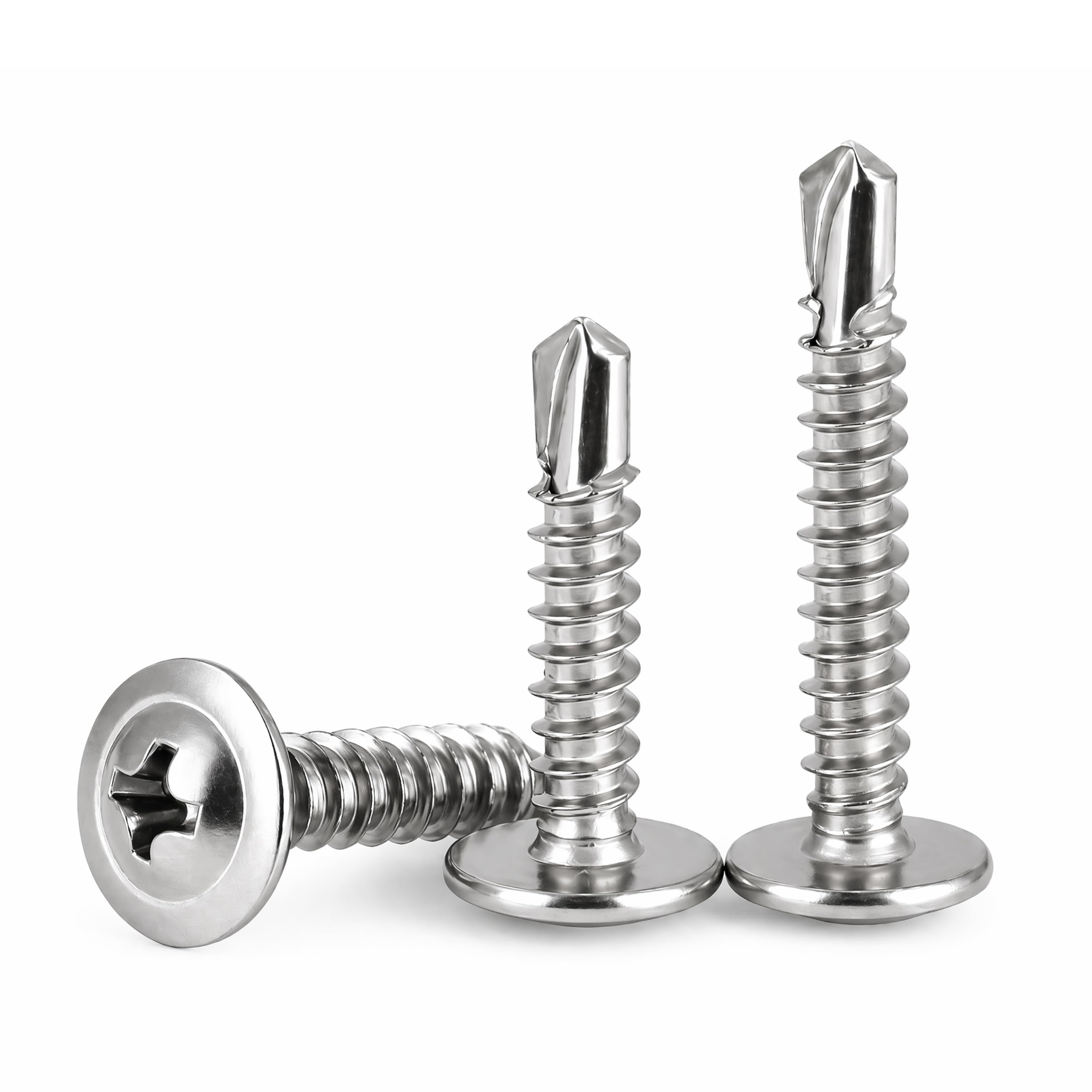 410 Stainless Steel Sheet Metal Screws - 150 Pack -1
