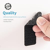 Vista 74 de Art3d - 48 juegos de cinta adhesiva de velcro de 3 pulgadas x 1 pulgada, tira adhesiva de doble cara, resistente, color blanco