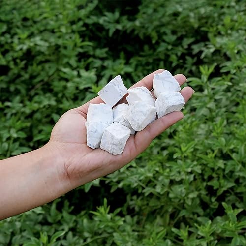 Miniatura 4 de YATSKIA Cristal de howlita - Piedras en bruto - Piedras blancas - Cristales curativos - Cristales a granel - Rocas para volar - Meditación -