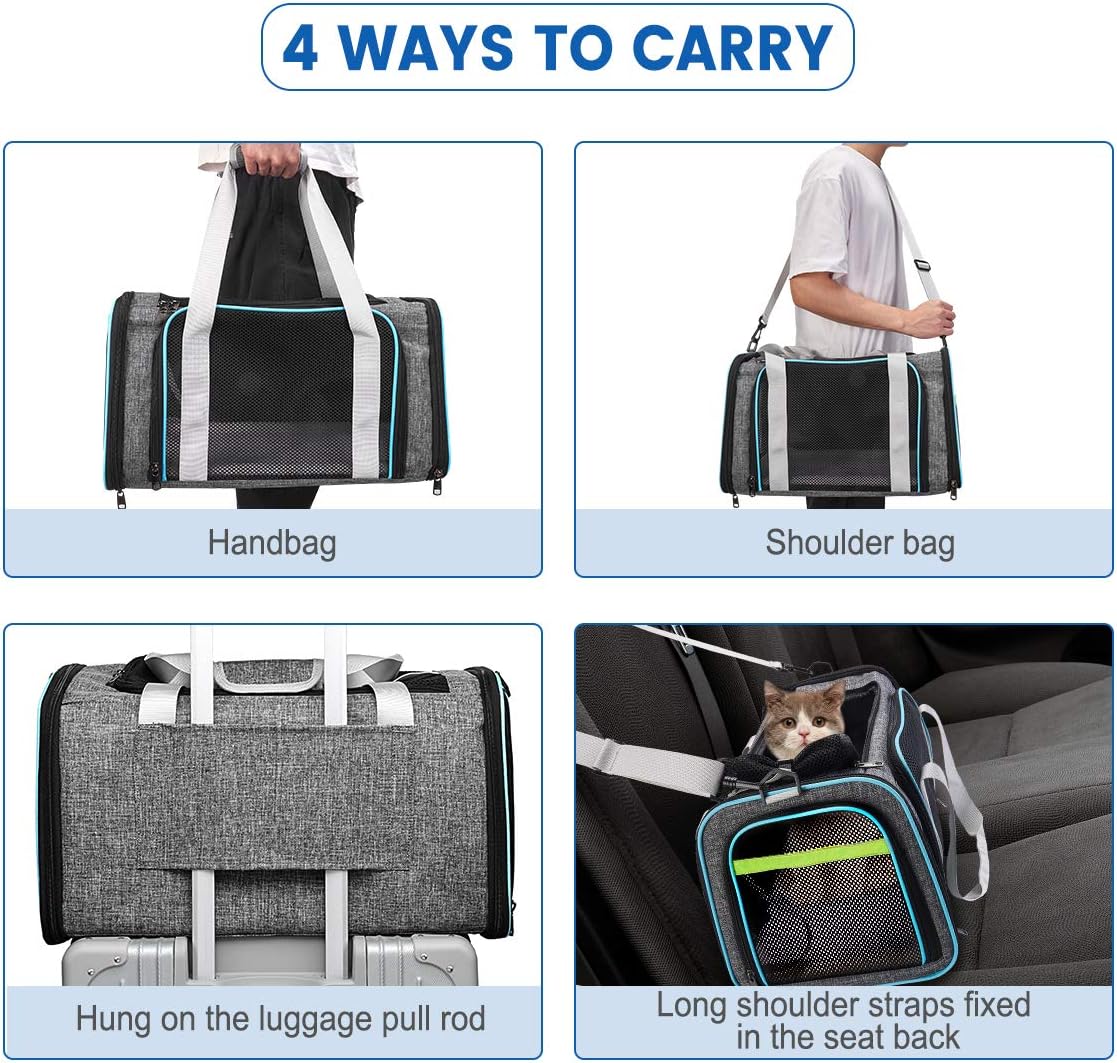 Pet Carrier Bag,CATISM Cat Carrier Bag Foldable,Reflective Cat Carriers