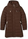 Women Solid Puffer Untrimmed Hood Long Jacket