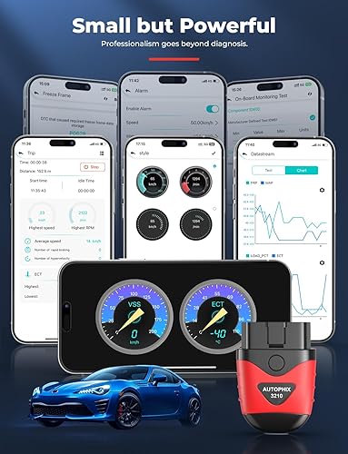 Miniatura 8 de AUTOPHIX Escáner 3210 OBD2 Lector de código Bluetooth - Herramienta de diagnóstico inalámbrica OBDII para verificar la luz del motor, preparación
