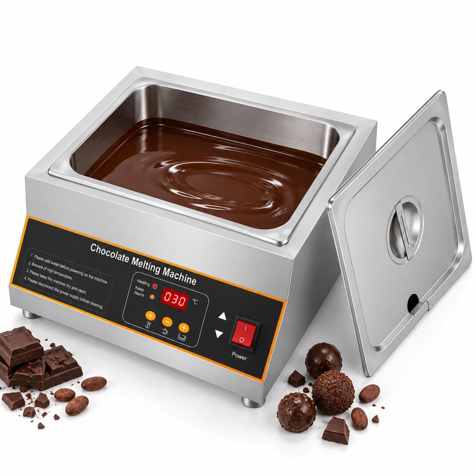 Macchina per Fusione di Cioccolato in Acciaio Inox 12kg, 500W 1-Tank
