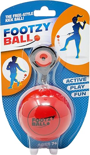 Blue Orange FootzyBall - Pelota retráctil de estilo libre, para niños o adultos, juego activo de interior y exterior para todas las estaciones,