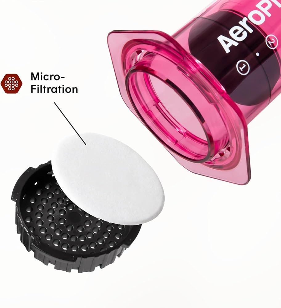 AeroPress Clear Pink Coffee Press - All-in-One French Press