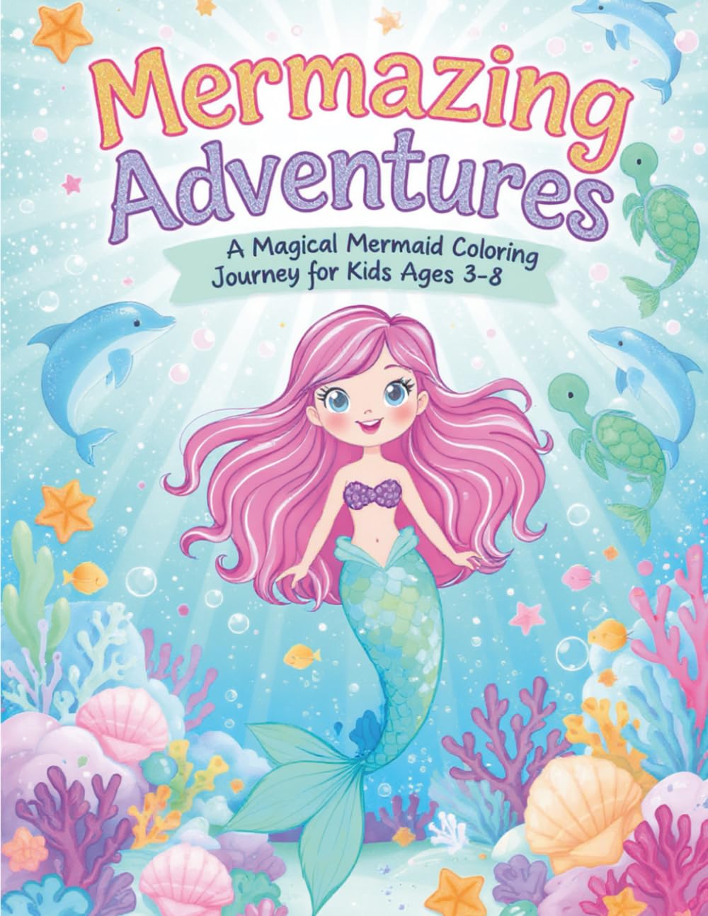 Mermazing Adventures: A Magical Mermaid Coloring Journey for Kids Ages 3–8