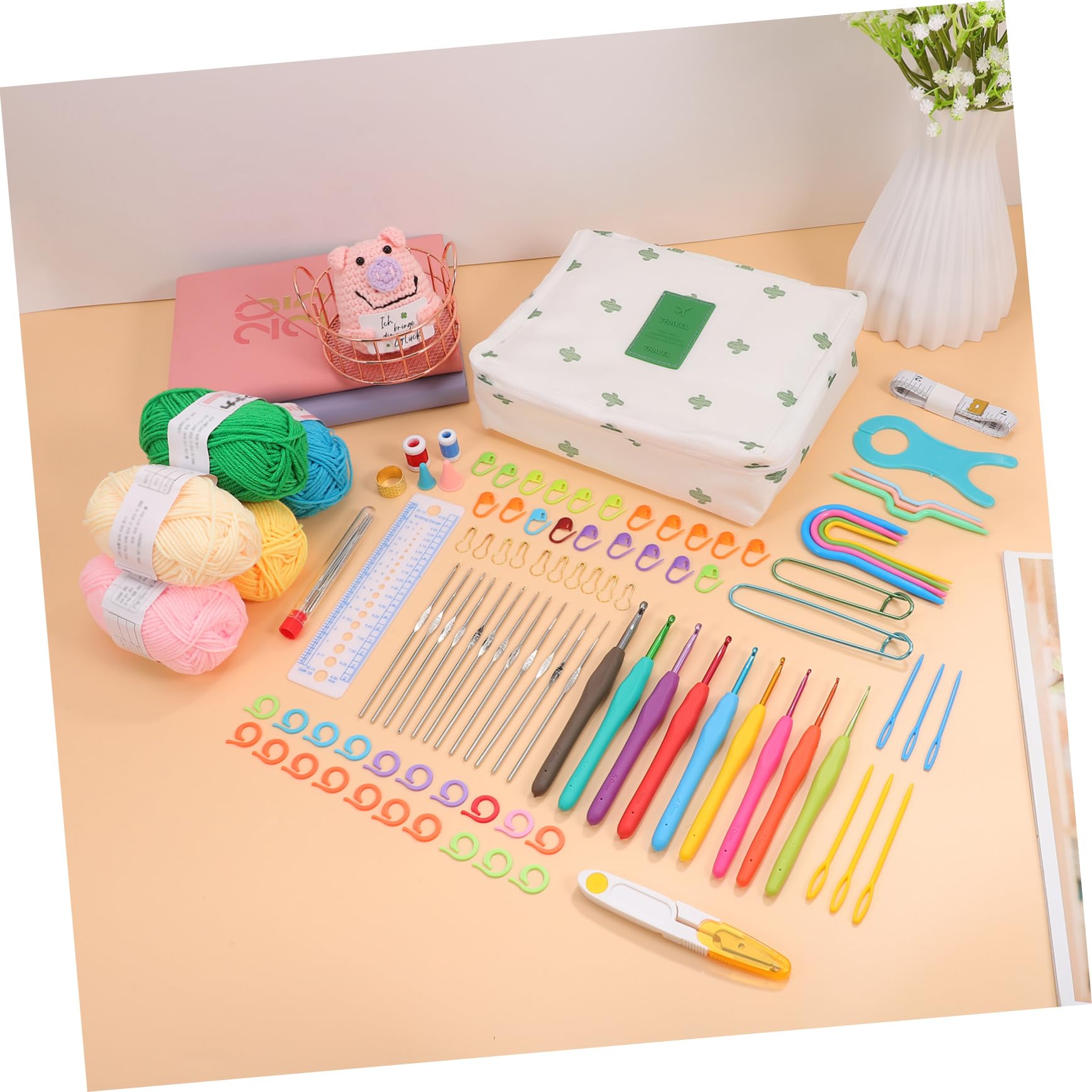 TEHAUX Kit de Inicio para Tejer para Principiantes, 1 Set de Crochet