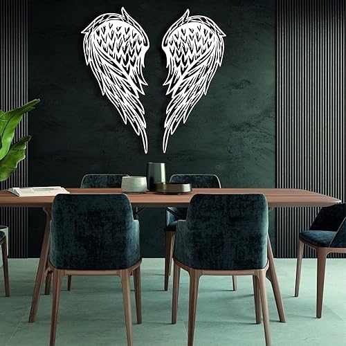 Miniatura 3 de Arte de pared de metal, alas de ángel de metal, decoración de pared de alas de ángel, arte de pared de alas de ángel de metal, aniversario - regalos
