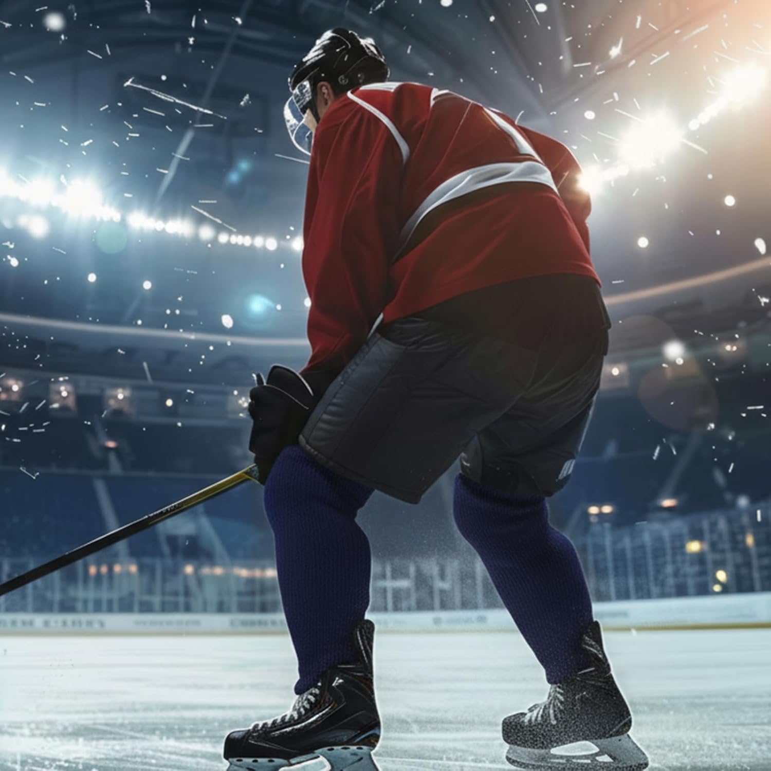 Chicingyou 2 Pairs Knit Hockey Socks Solid Color Practice Ice Hockey Socks for Men, Youth and Adult Sizes, Thick and Durable