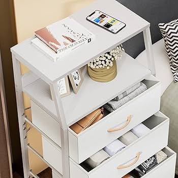 Amazon.com: Furnulem White Dresser with 5 Drawers, Vertical