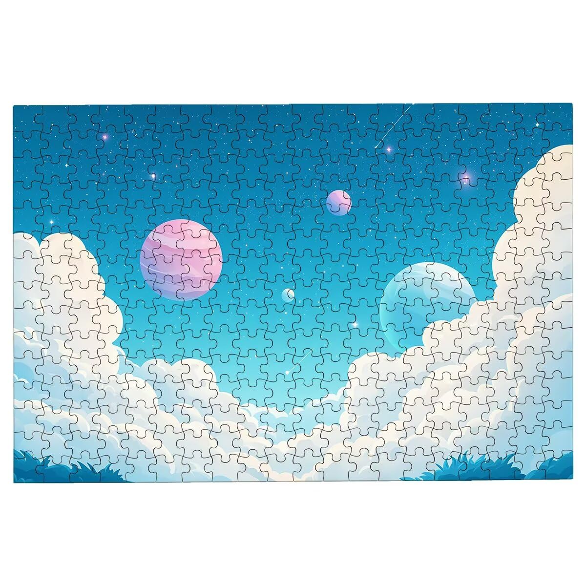 Puzzle 5000 sztuk dla dorosłych planeta, puzzle chmura, puzzle 5000 sztuk dla dorosłych, drewniane puzzle z pudełkiem na prezent rozmiar 156 x 105 cm, wyzwanie puzzle dla całej rodziny, prezent dla