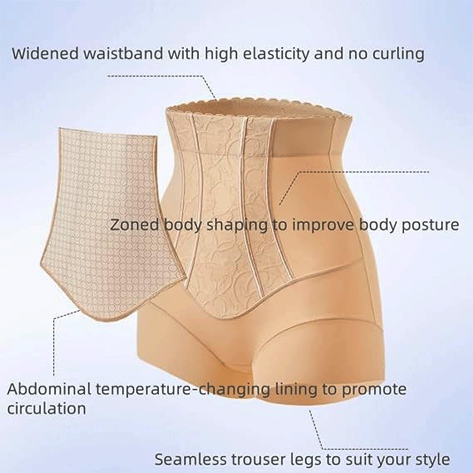 Pantaloncini modellanti senza cuciture a vita alta da donna contenitiva