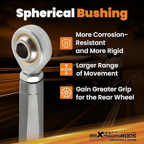 Miniatura 3 de maXpeedingrods Puntera trasera para Nissan 350Z Z33 2003-2009, para Infiniti G35 2003-2007, punta trasera ajustable -2 a +2, gris