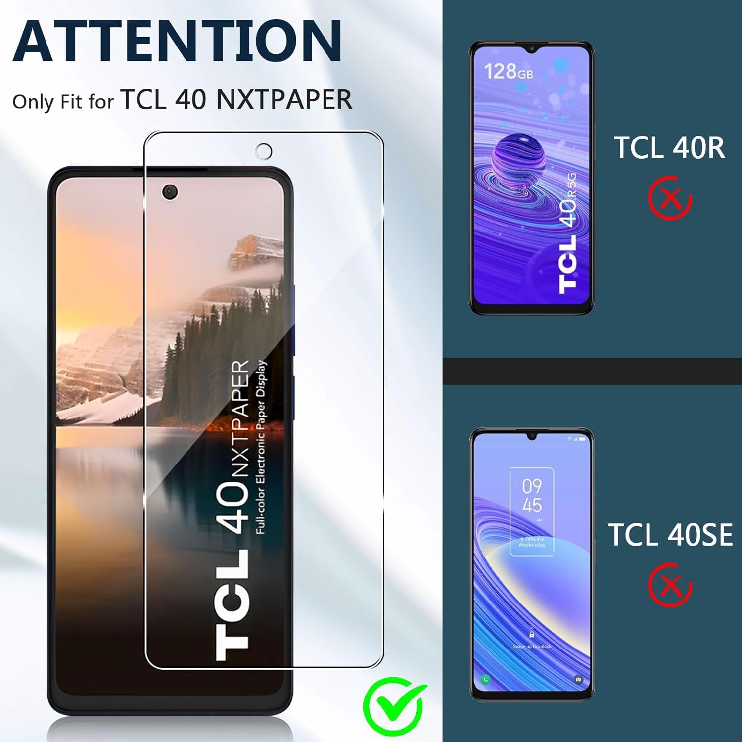 3 Pezzi Vetro Temperato Per TCL 40 NXTPAPER | Pellicola Protettiva 9H HD Trasparente