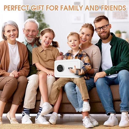 Miniatura 3 de Caja fuerte de 0.5 cúbicos para el hogar, a prueba de fuego, impermeable, a prueba de fuego con llave de teclado digital, caja fuerte de seguridad