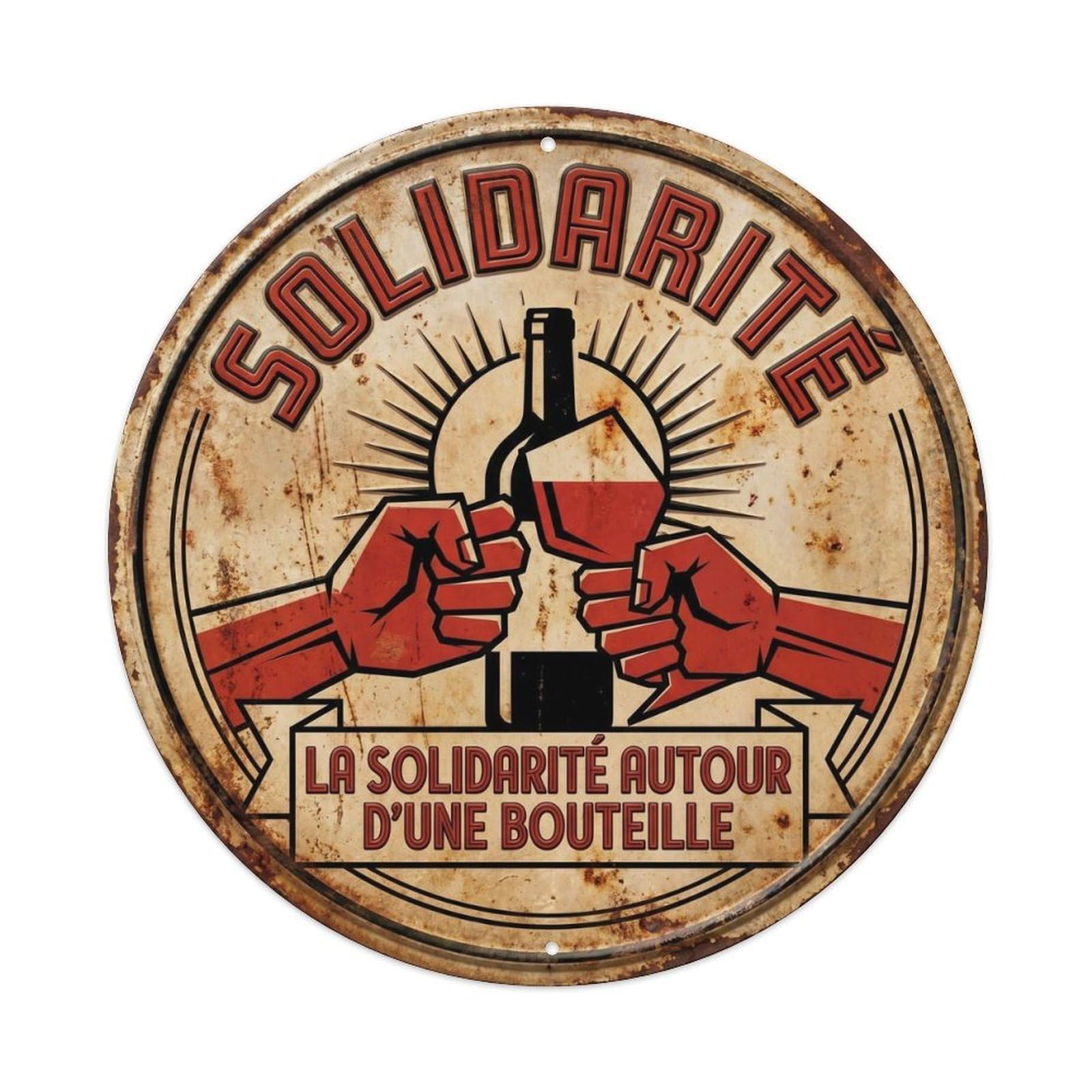 Solidarity Humorous Gathering Solidarity Vintage Metal Tin Sign Plaque Wall Decor for Cafe, Club Bar, Office, Garden Metal Poster 8x8Inch