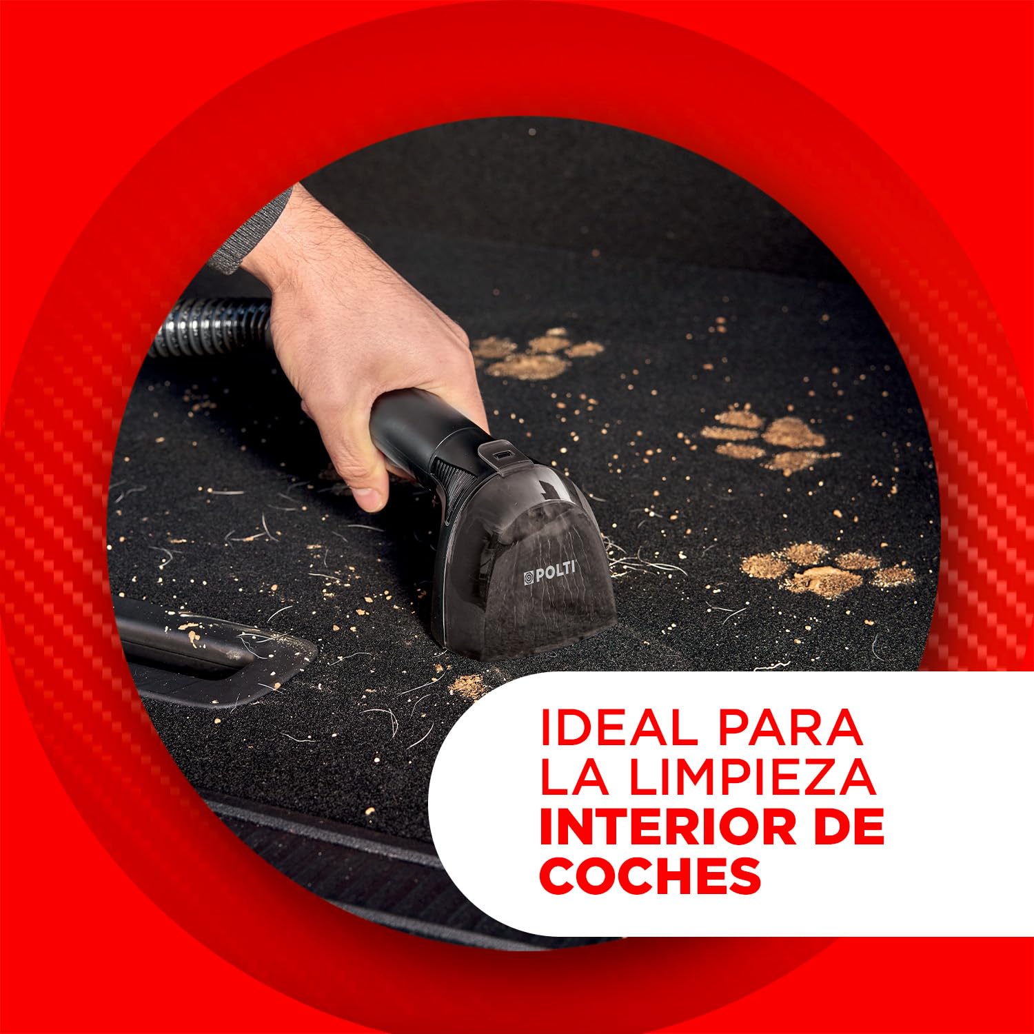 Polti StainOver SC20, Limpia Tapicerías a Vapor 4 en 1 para Eliminar Manchas, Quitamanchas con Función Vaporetto, Ideal para Quienes tienen Animales, 9 accesorios incluidos, Gris