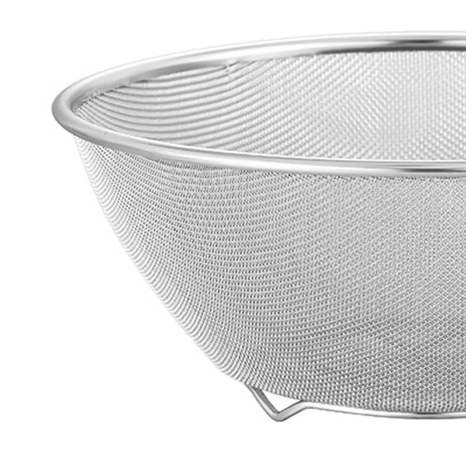 Colador De Arroz De Acero Inoxidable Colador microporoso de acero inoxidable 304 con cuenco for lavar verduras, frutas y arroz escurrir pasta cocida(24cm)