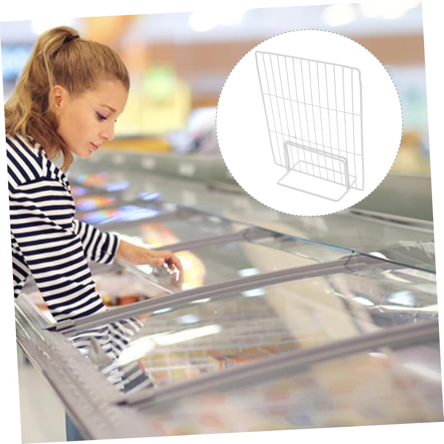 3pcs Refrigerator Divider Freezer Iron Wire Mesh Storage Shelves Fridge Partition Closet Separators