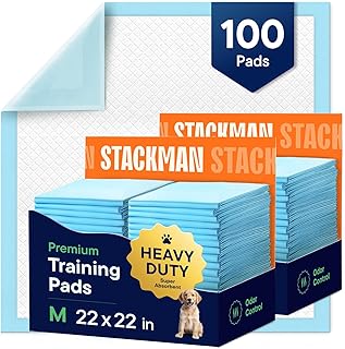 Puppy Pads Pet Pee Pads for Dogs & Puppy Training - 100 Count - Potty Pads for Dogs 22" x 22" Leak-Proof Dog Pee Pads - Quick-Dry Surface - Heavy Duty Absorbent Disposable Dog Wee Pad Bulk Pack