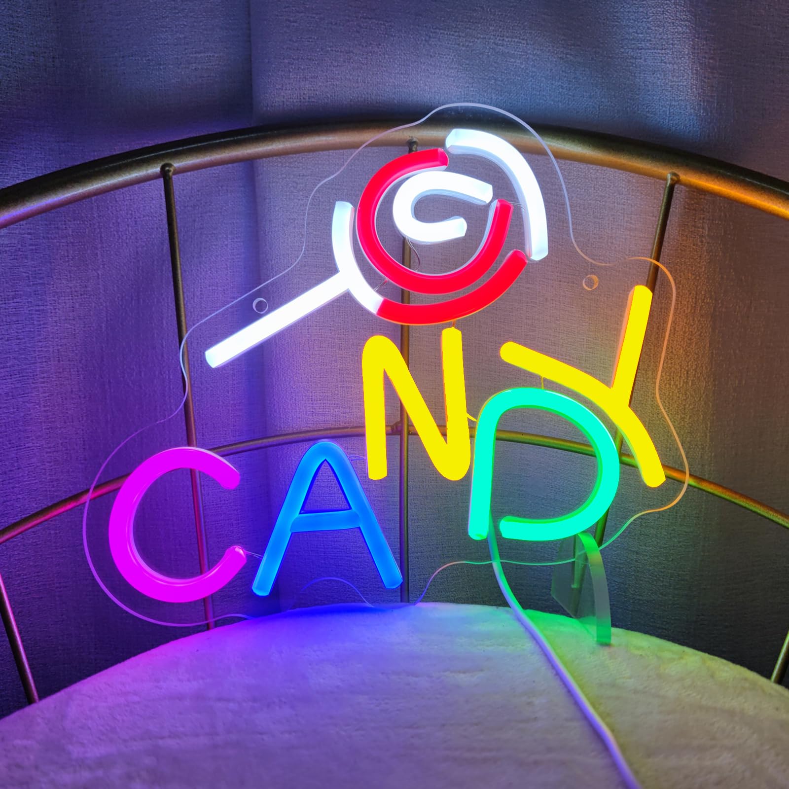 Candy Neon Sign Candy Bar Signs Candy Shop Neon Candy Sign Cherry
