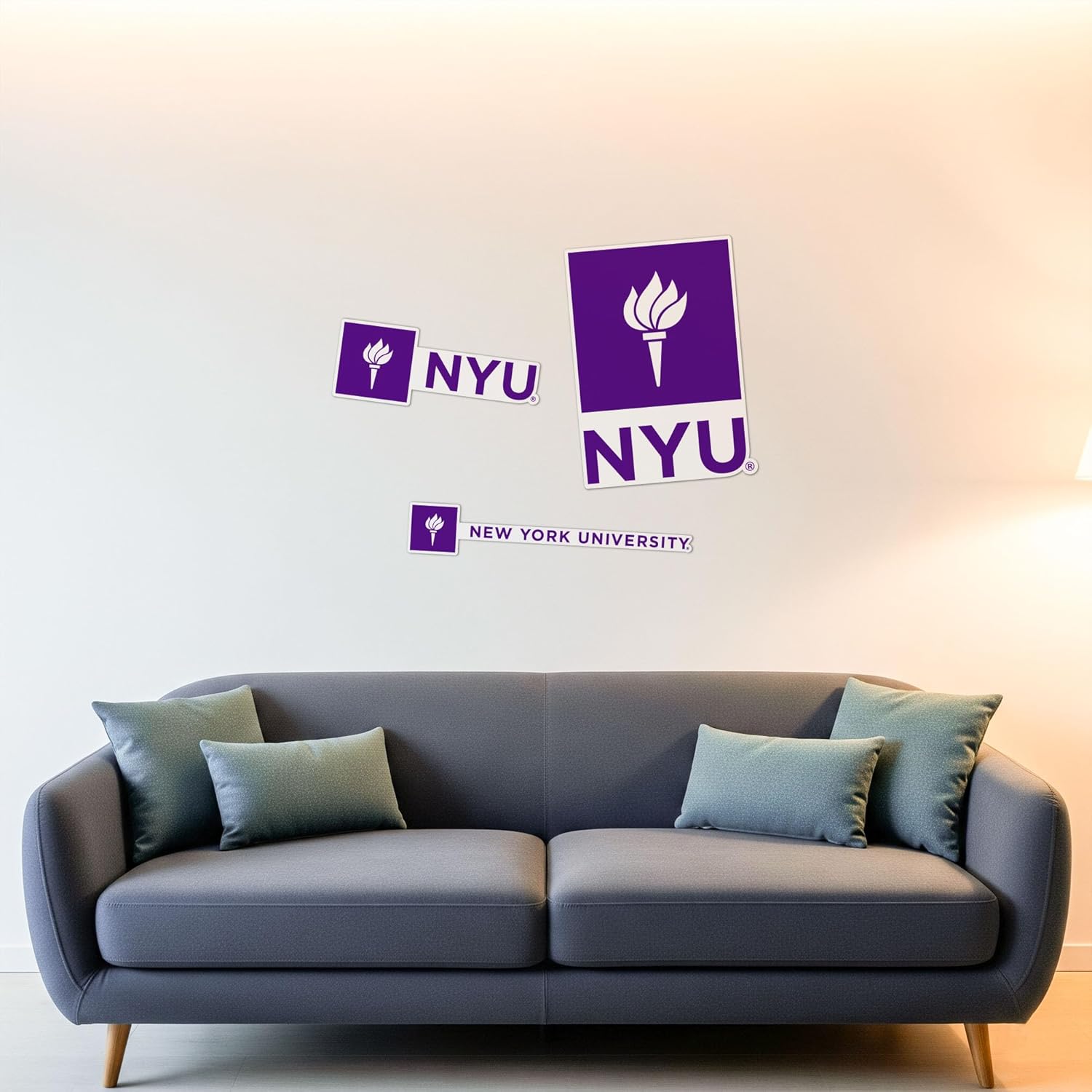 Desert Cactus New York University WallStix NYU Violets Removable Wall Sticker 11x17 Vinyl Decal Indoor Outdoor Use (Design A)