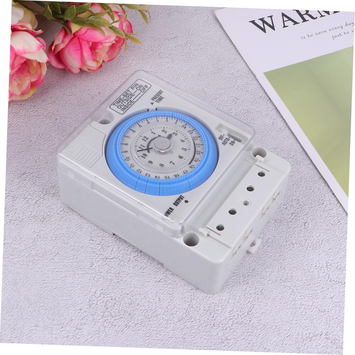 VANZACK Mechanischer Zeitschalter Dc Präziser Manueller Countdown Timer Tragbarer Mechanischer Schaltuhr für Küche und Industrie Einfache Bedienung Langlebig Energiesparend