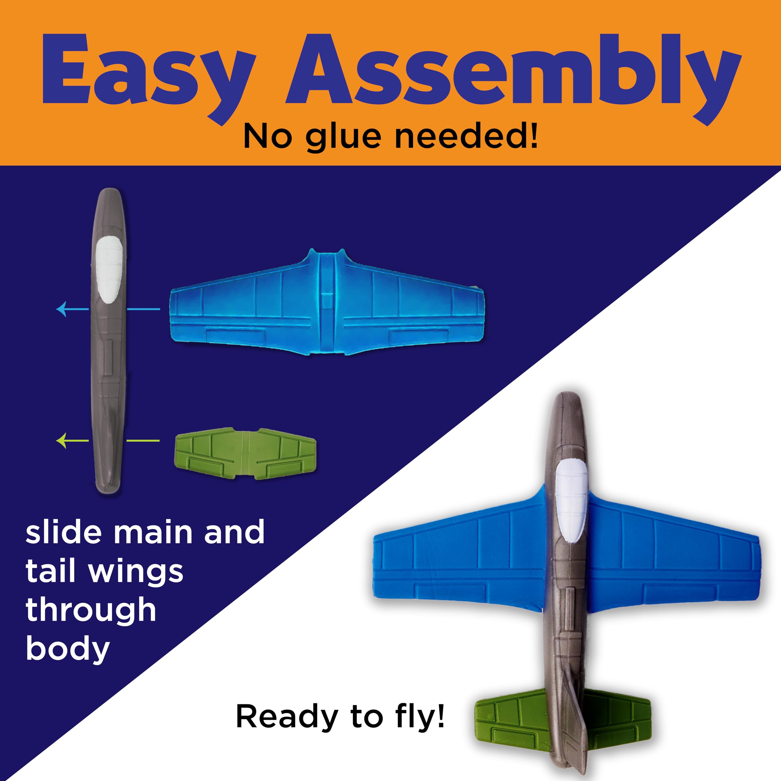 Creativity for Kids Stunt Squadron Foam Fliers: Macht 3 Flugzeug-Spielzeuge für Kinder, Bastel- und STEM-Kits für Kinder im Alter von 5–8 Jahren, Spielzeug für Jungen und Mädchen, Geschenke für Jungen
