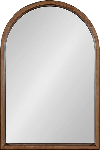 Miniatura 4 de Kate and Laurel Hutton Espejo de arco rústico, 20 x 30, rústico natural, espejo de acento de granja para pared