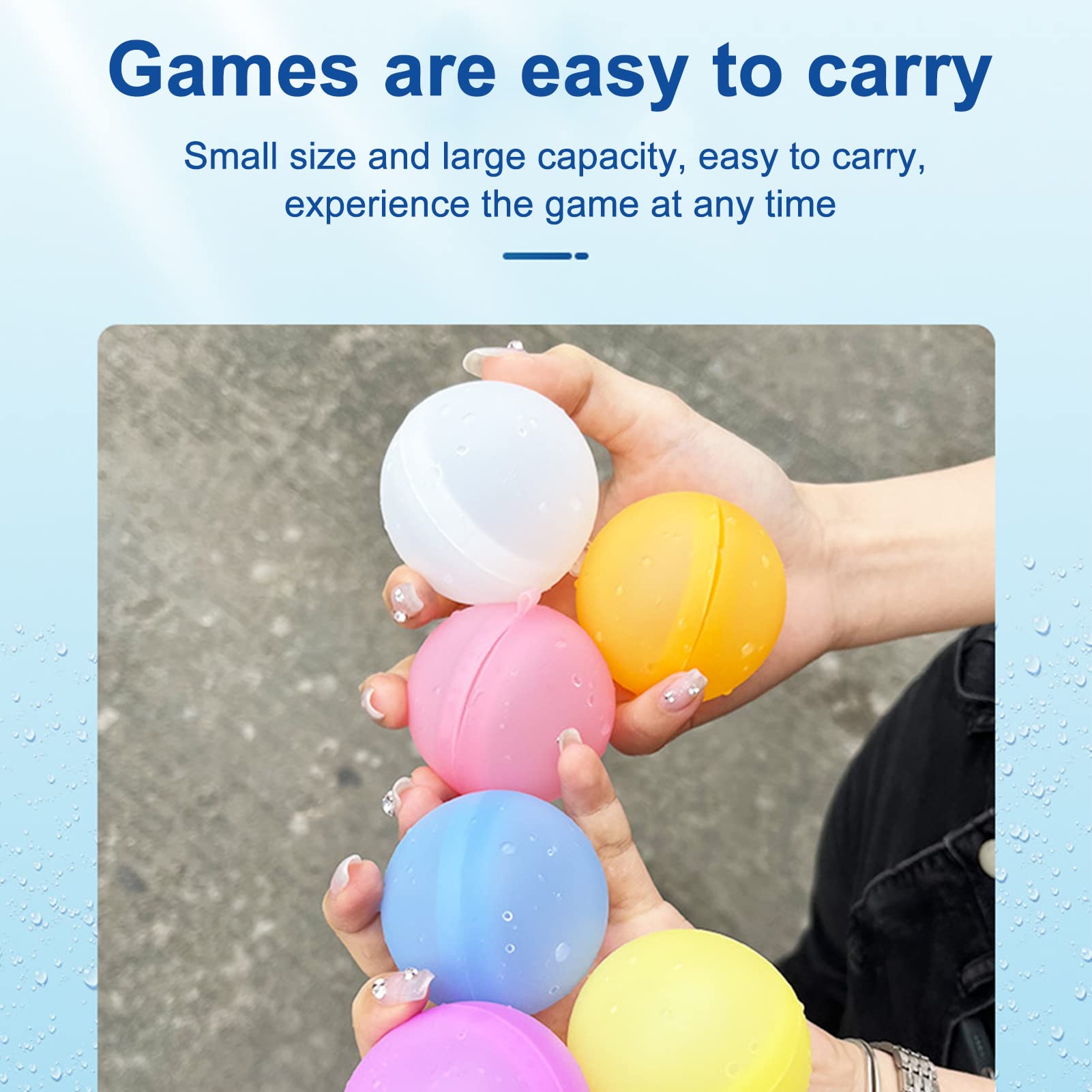 Set 5 Palloncini D'acqua Riutilizzabili – Pompa A Rapido Riempimento, Materiale Morbido Per Giochi Estivi