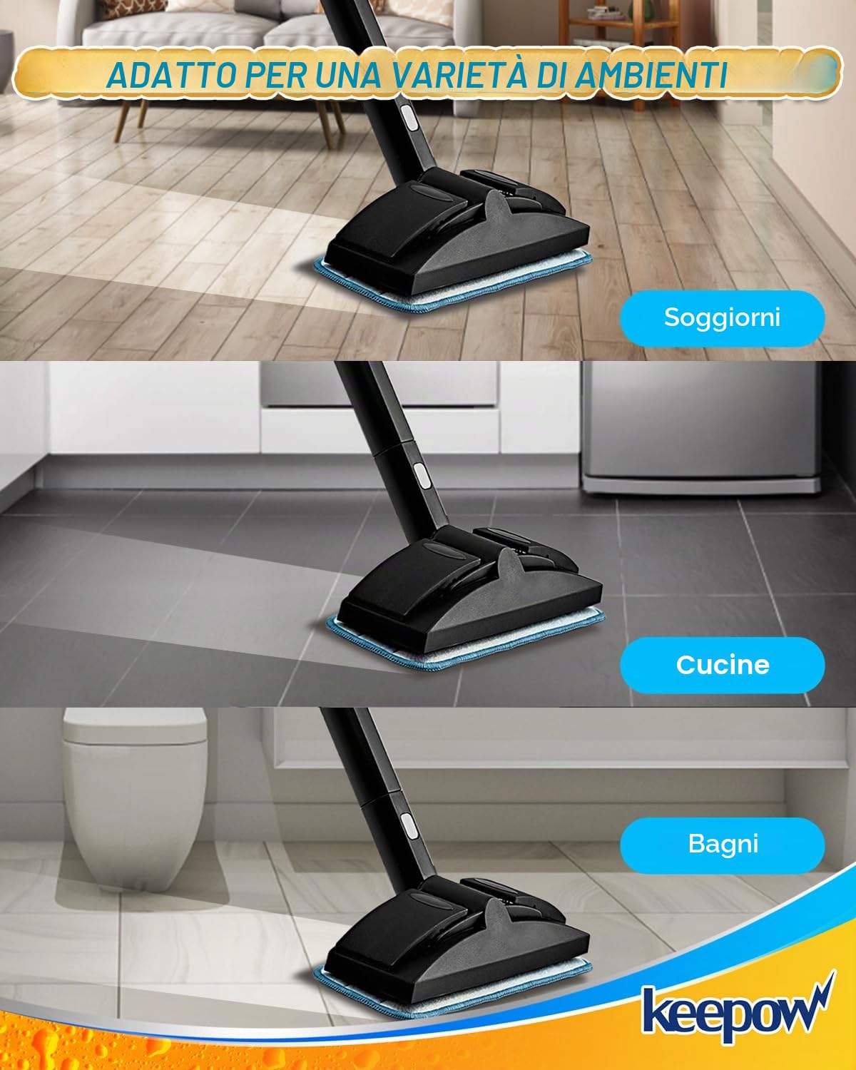 KEEPOW - Confezione da 6 cuscinetti in microfibra per pulizia, compatibili con Dupray Neat Steam Cleaner