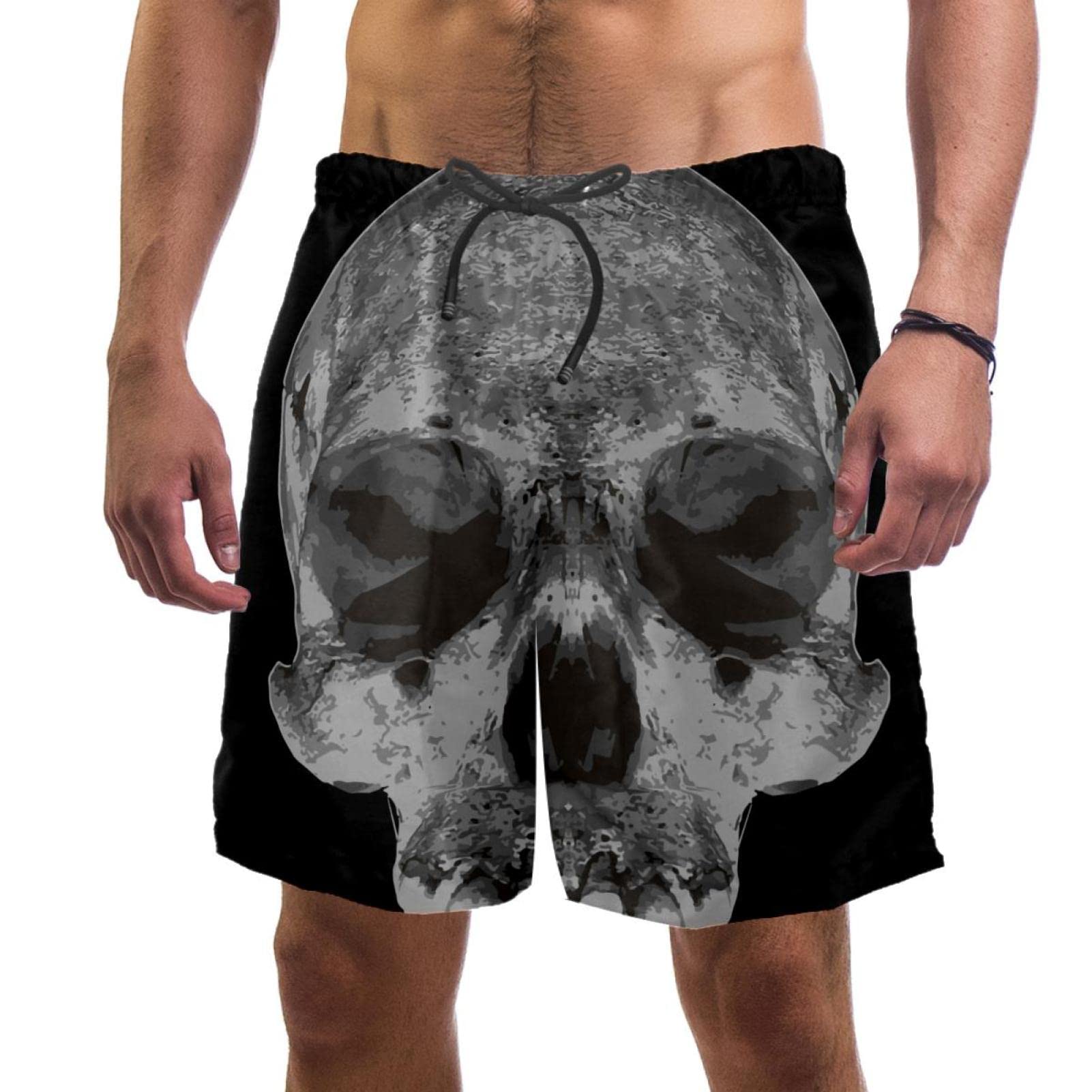 Short de plage squelette pour vacances d'été homme