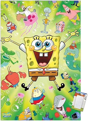 Trends International Nickelodeon SpongeBob Squarepants Kamp Koral - Póster de pared Burst, 22.37 x 34.00 pulgadas, paquete de póster y montaje