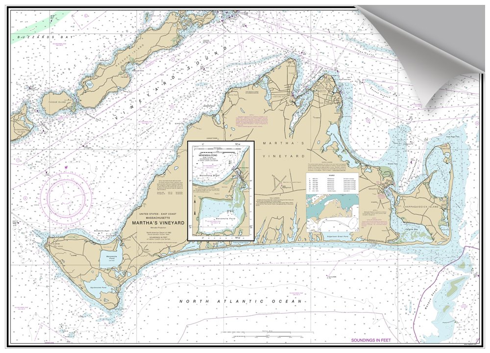 MAPTECH Martha's Vineyard, MA Decorative Nautical Chart