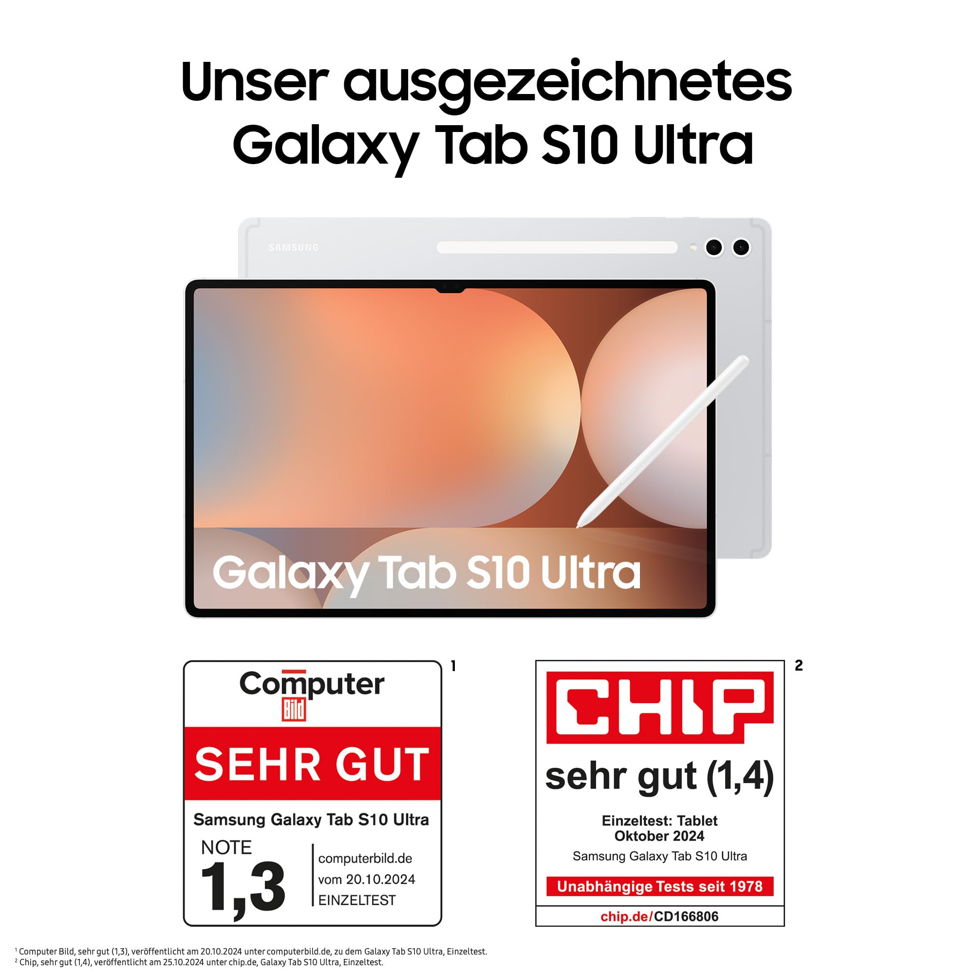 Samsung Galaxy Tab S10+ AI Tablet Android, 12 GB di RAM, 256 GB di memoria, schermo AMOLED, rivestimento antiriflesso, include S Pen, WiFi, Platinum Silver