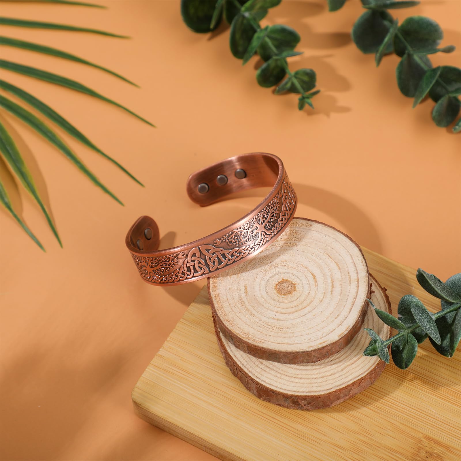 Bracelet jonc en fil de cuivre torsadé : bijoux de poignet réglables - France