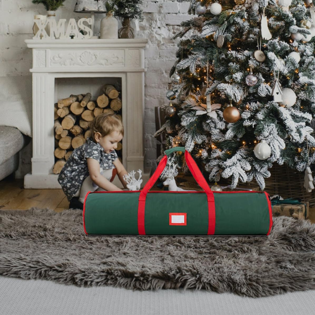 Christmas Packing Box Xmas Accessory Oxford Cloth Gift Wrap Storage Bag