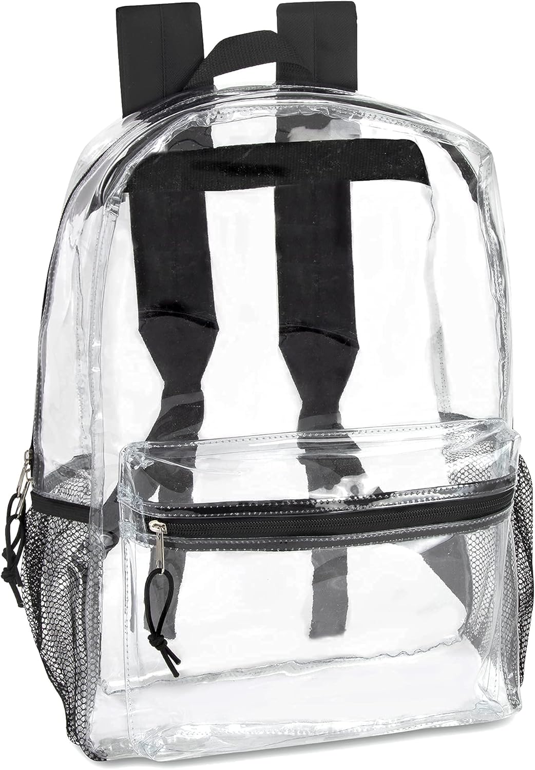 white clear backpack