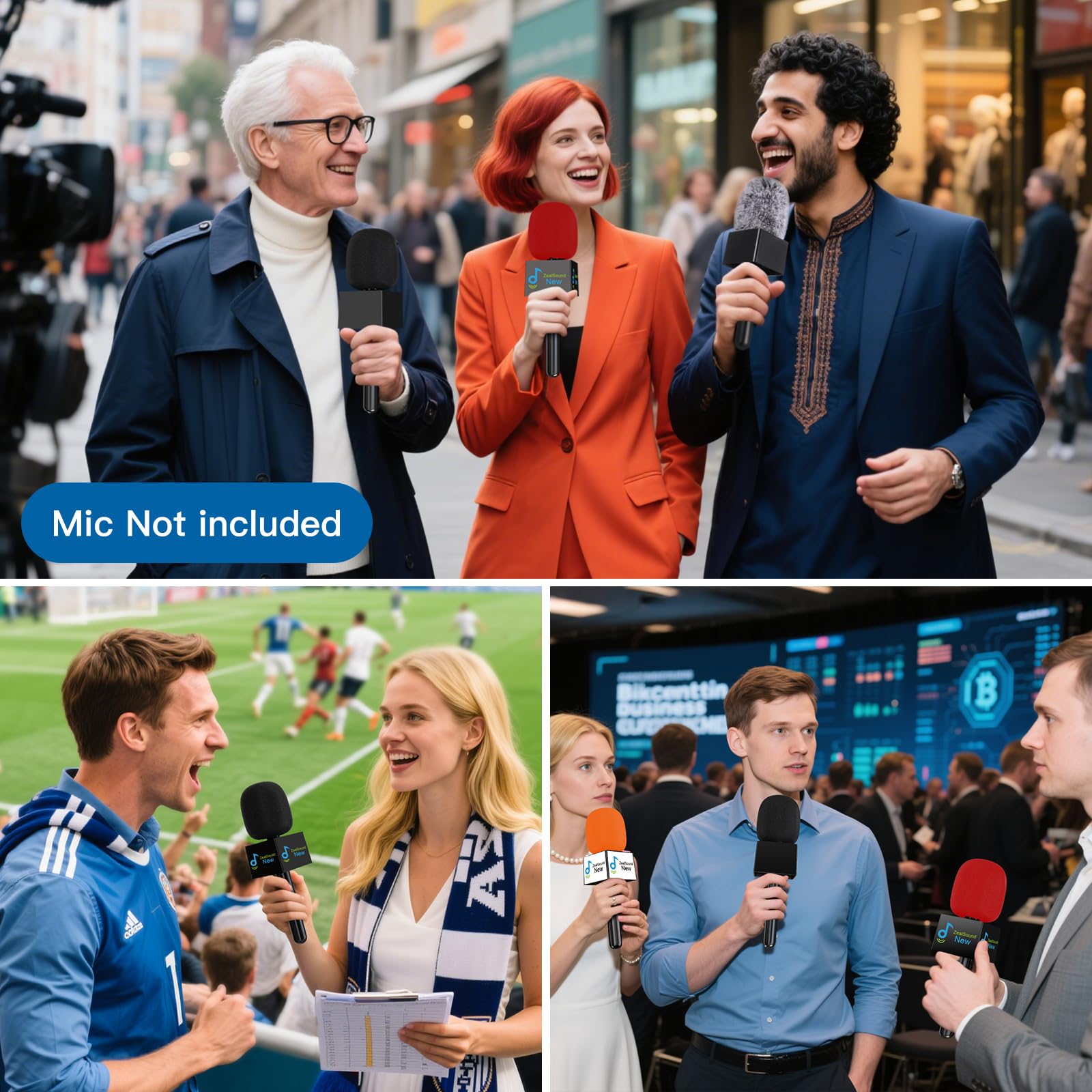 Movo WMX-HM Handmikrofonadapter für kompatibel mit DJI Mic, Rode Wireless GO, Hollyland Lark und mehr – kompatible mit kabellose Mini und WMX-2-Systeme – Handdadapter für Interview