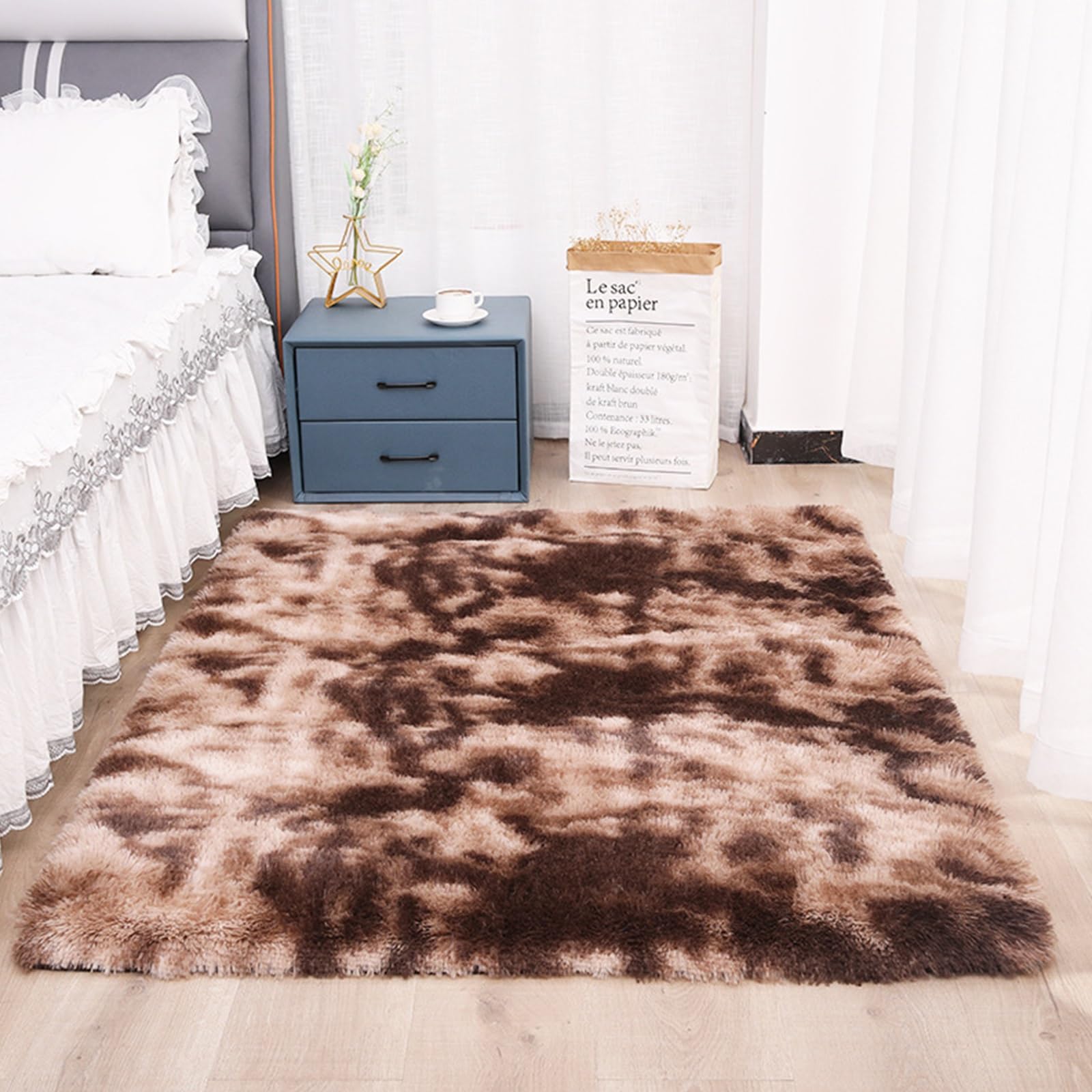 Tapis de chambre moelleux antidérapant pour sécuriser et réchauffer le salon