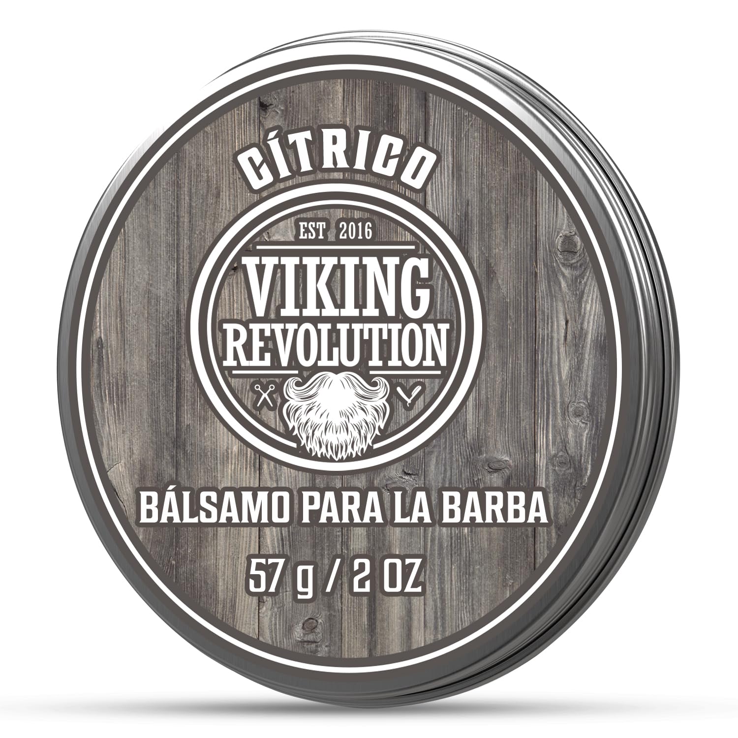 Viking Revolution - Balsamo Barba Hombre - Balsamo Barba Natural con Aceite de Argan y Manteca de Mango - Crema para Barba Hombre Acondicionadora Sin Alcarado para Hombres - Aroma Citrico - 57g