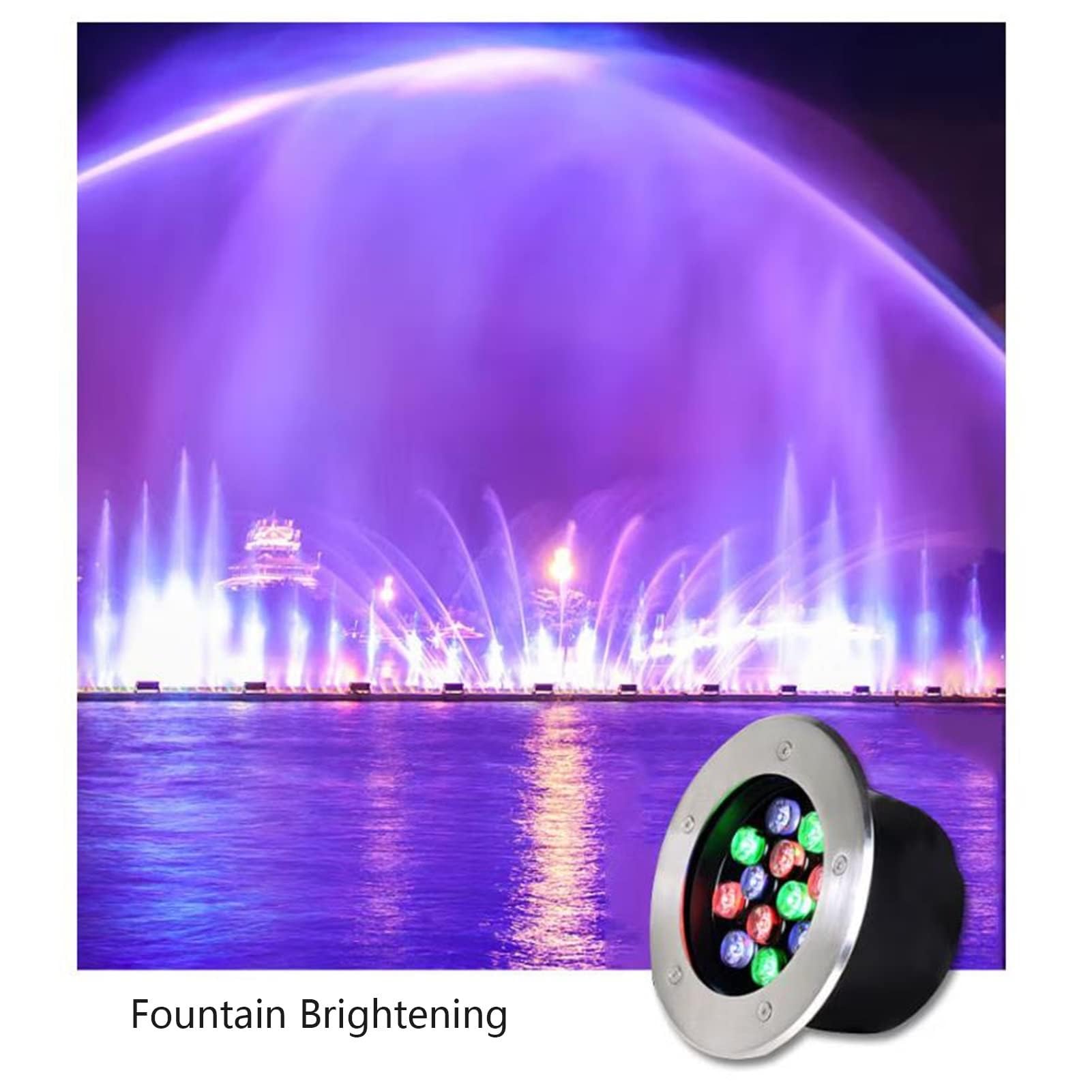 Impermeabile LED Luci Subacquee - Incasso Faretto Subacquei, Faretto Subacqueo A LED Faretto Da Incasso/Luce Da Acqua/Luce Da Piscina, IP68 Impermeabile 12V Luce Subacquea ( Color : Blue , Size : 12w(