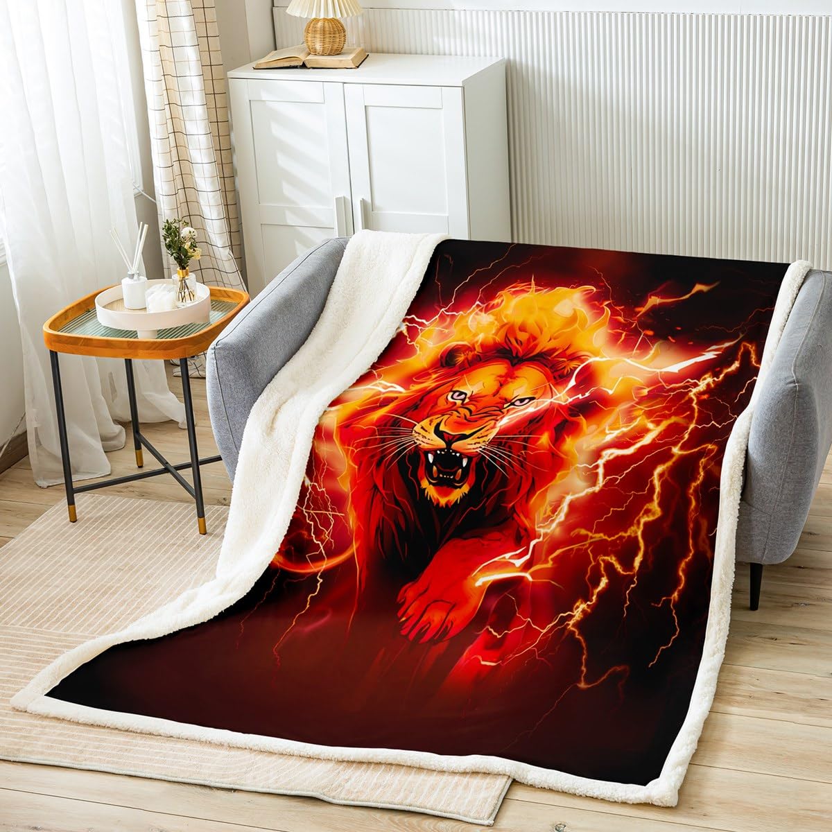 Coperta In Pile Per Bambini A Forma Di Leone – Morbida Peluche 76x101 Cm – Per Letto, Divano E Cameretta - 6
